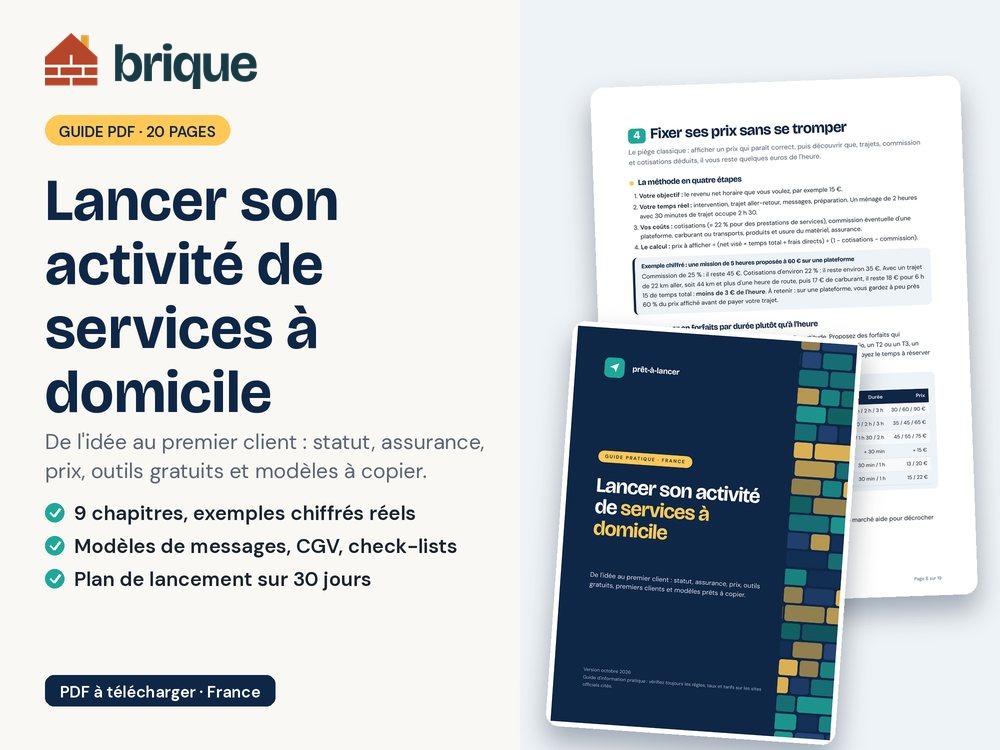 Guide PDF Lancer son activité de services à domicile