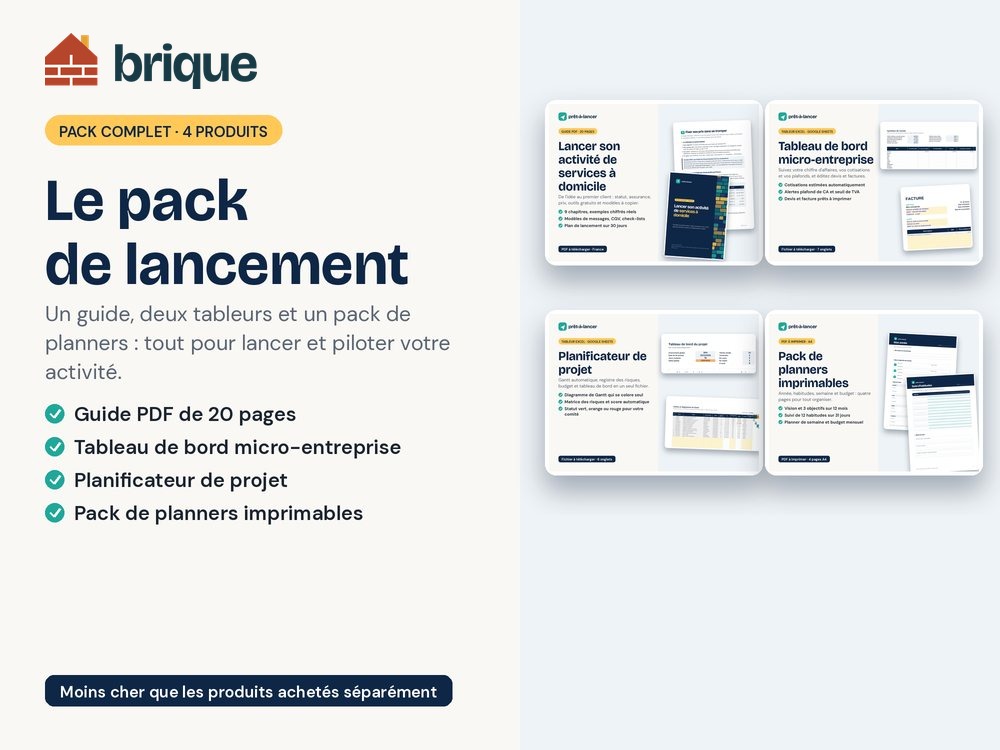Le pack complet : guide, tableurs et planners