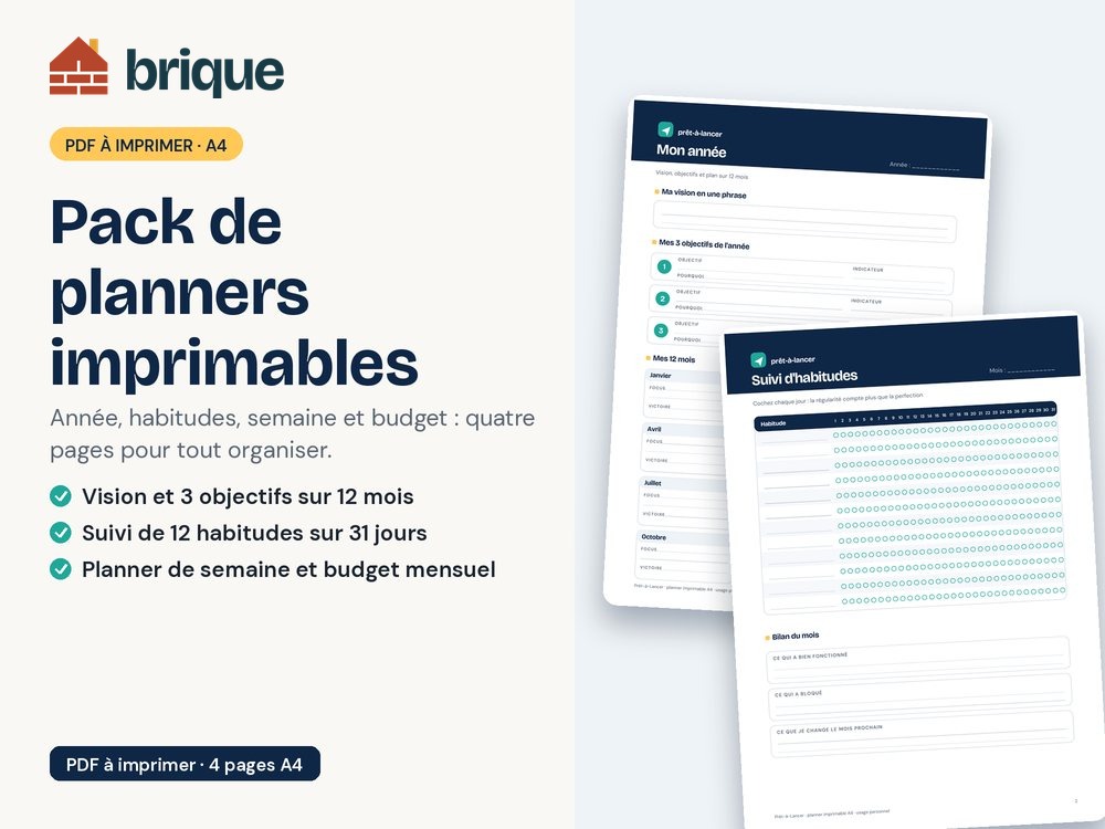 Pack de planners imprimables
