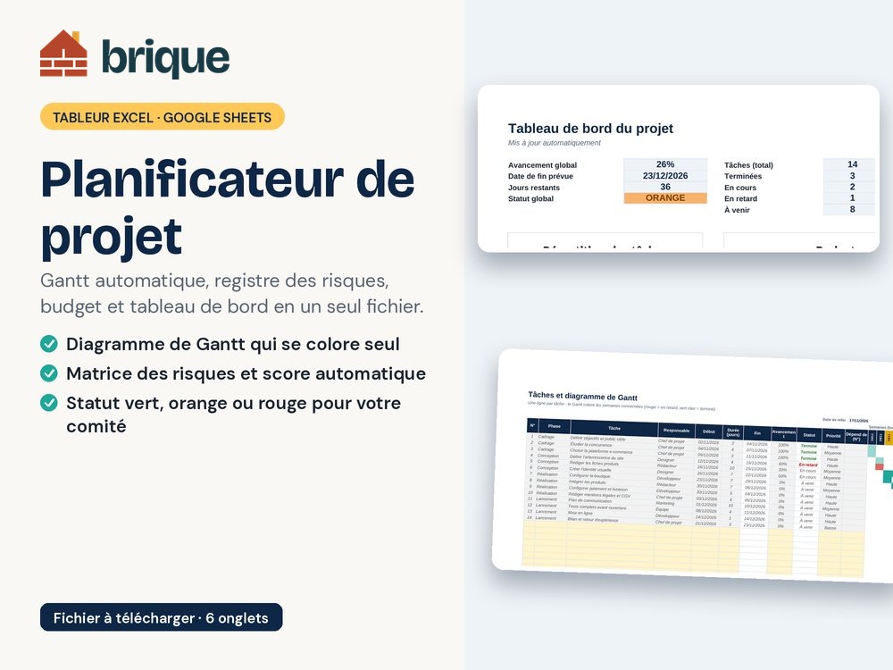 Tableur Planificateur de projet
